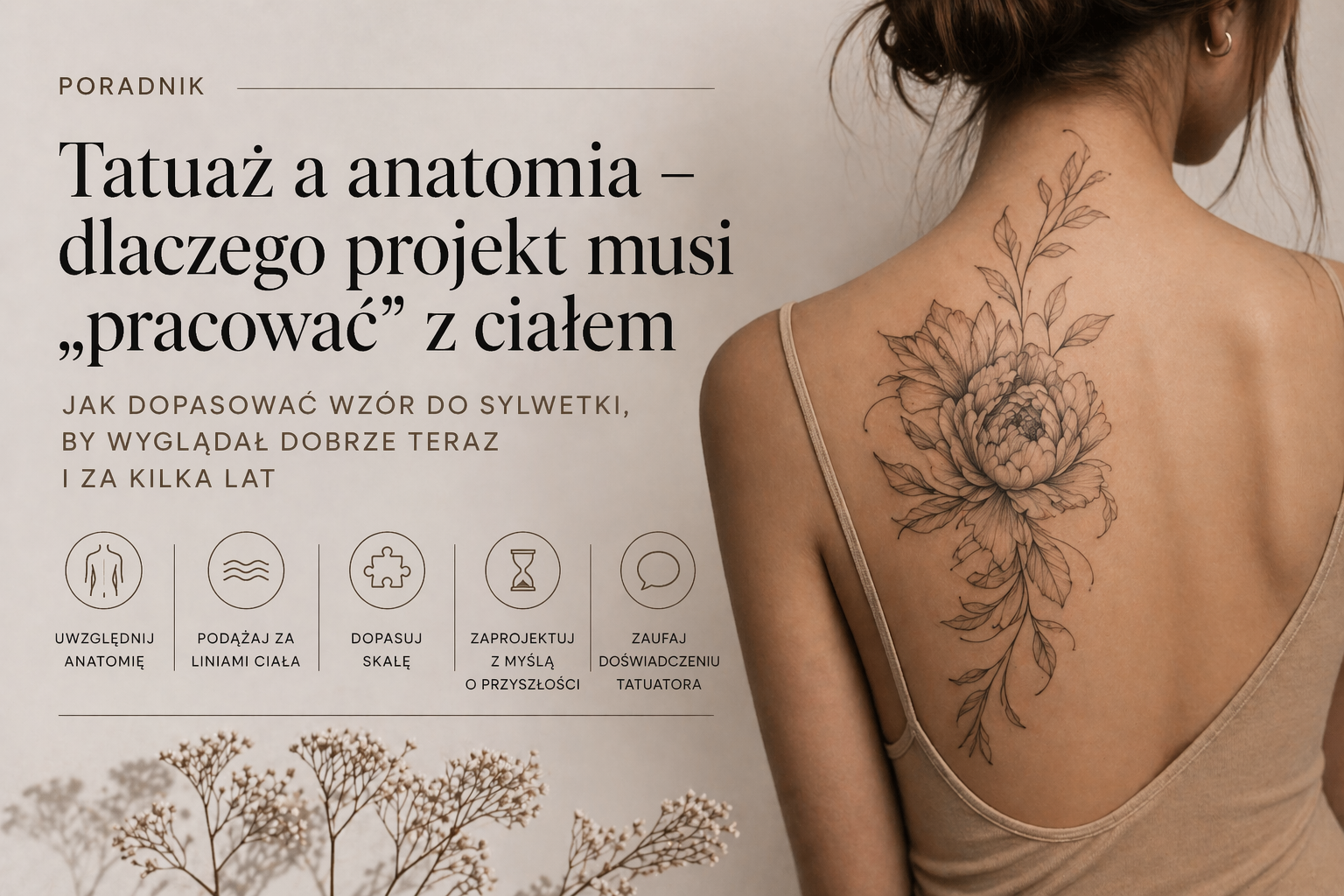 Tatuaż a anatomia – dlaczego projekt musi „pracować” z ciałem